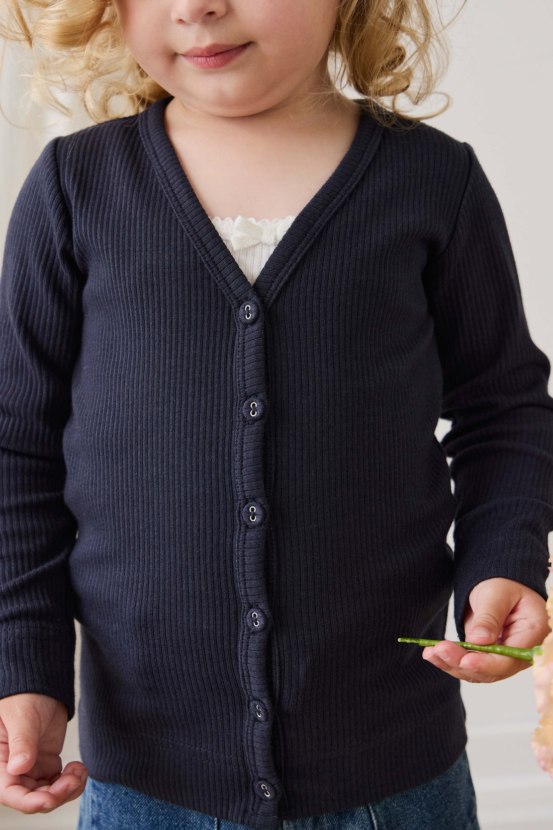 Organic Cotton Modal Cardigan - Eclipse Childrens Cardigan from Jamie Kay USA