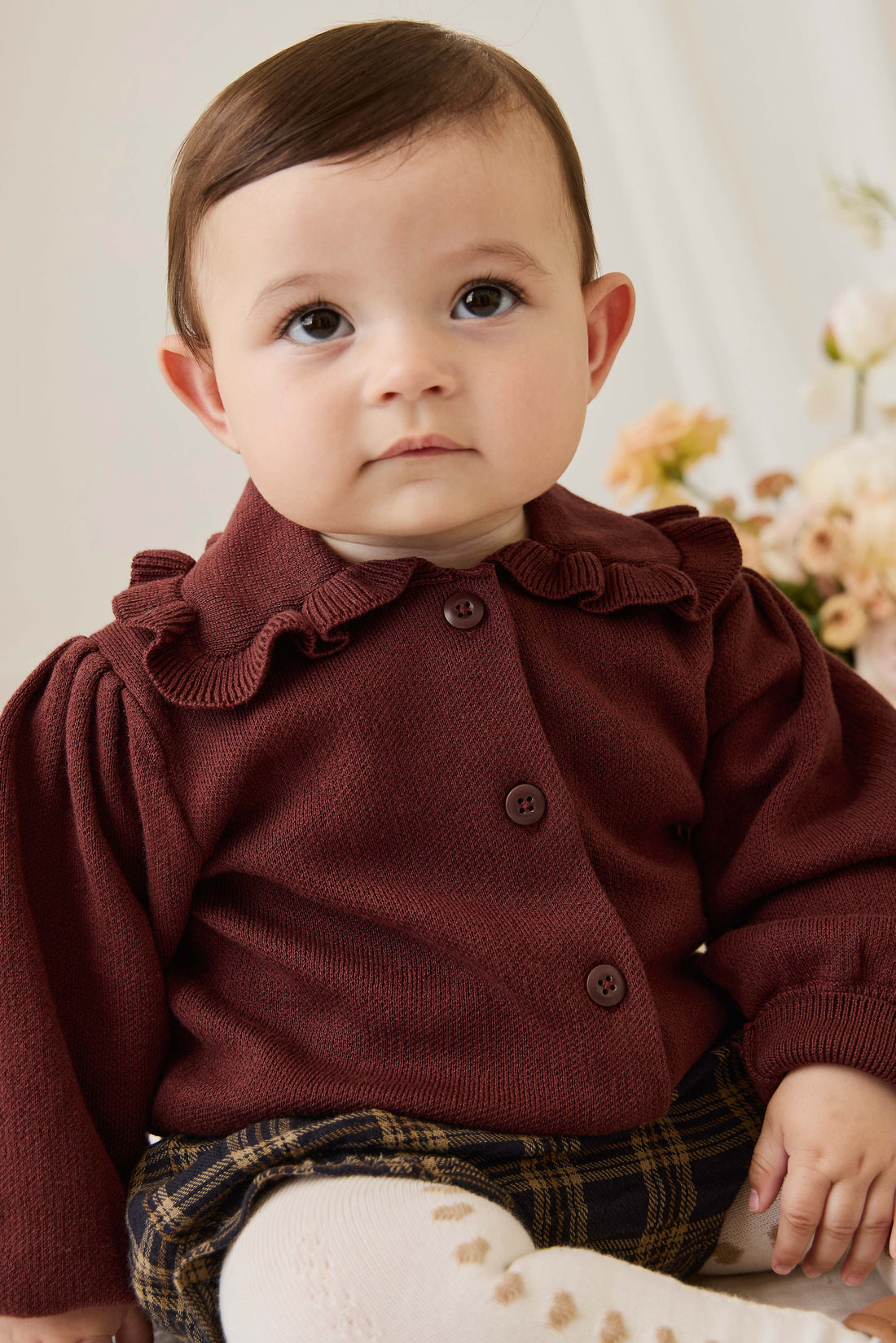 Bonnie Cardigan - Chocolate Chip Childrens Cardigan from Jamie Kay USA
