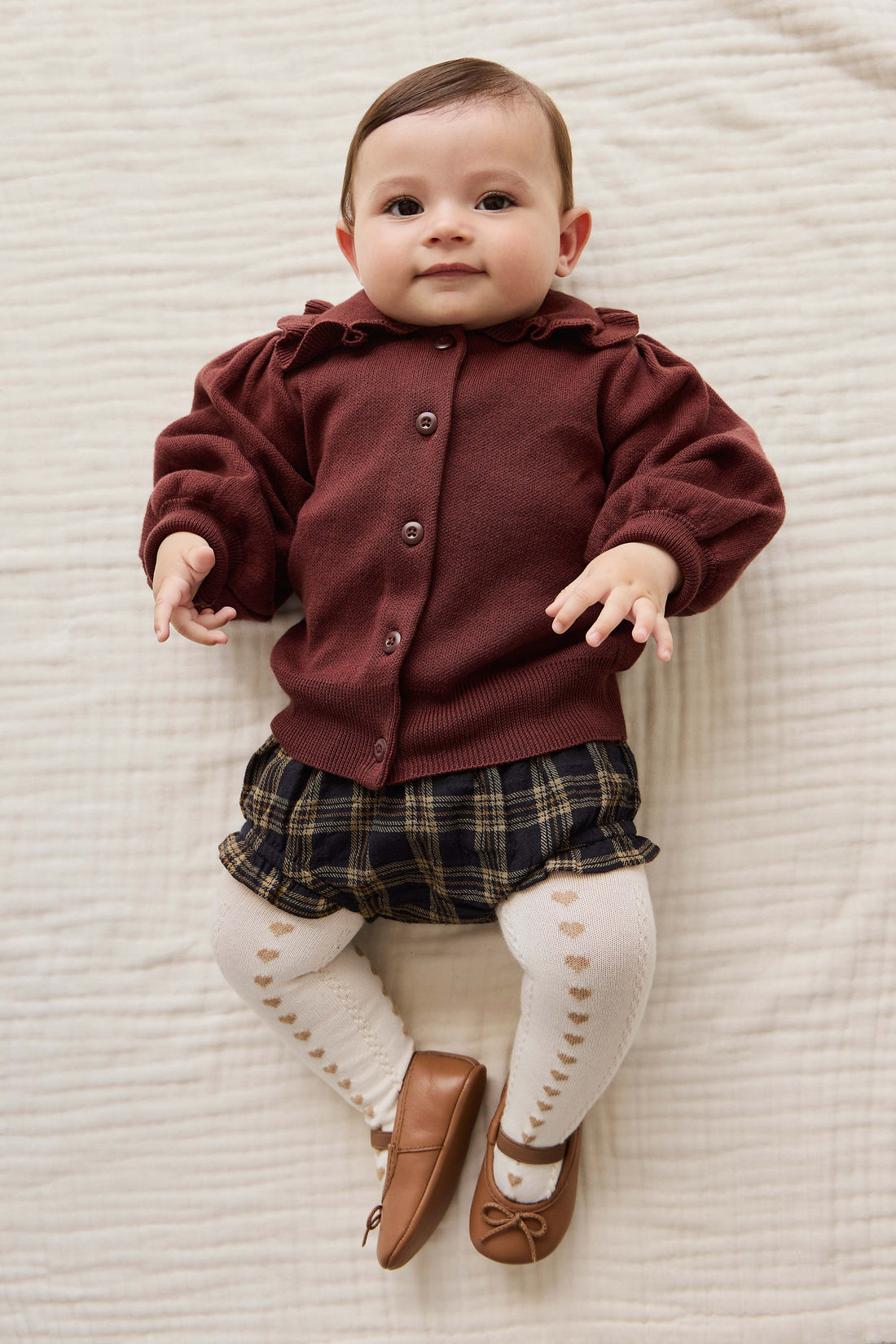 Bonnie Cardigan - Chocolate Chip Childrens Cardigan from Jamie Kay USA
