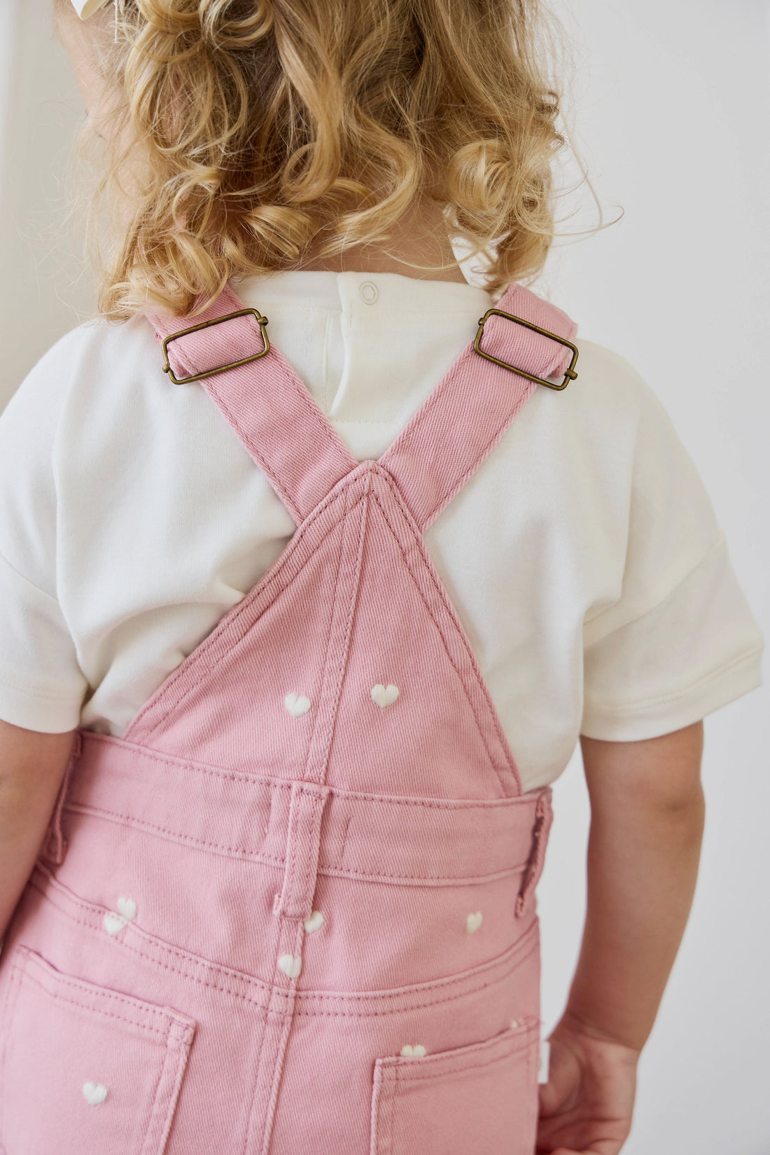 Classic Overall Dress - Petite Heart Rose Childrens Dress from Jamie Kay USA