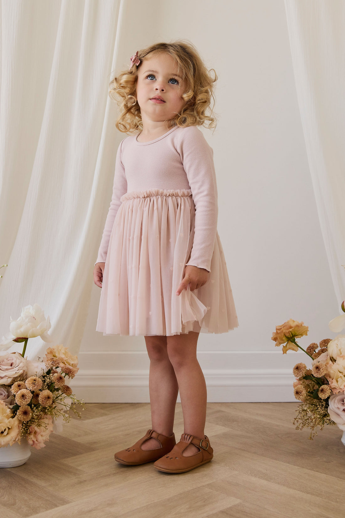 Anna Tulle Dress - Petite Heart Rosie Childrens Dress from Jamie Kay USA