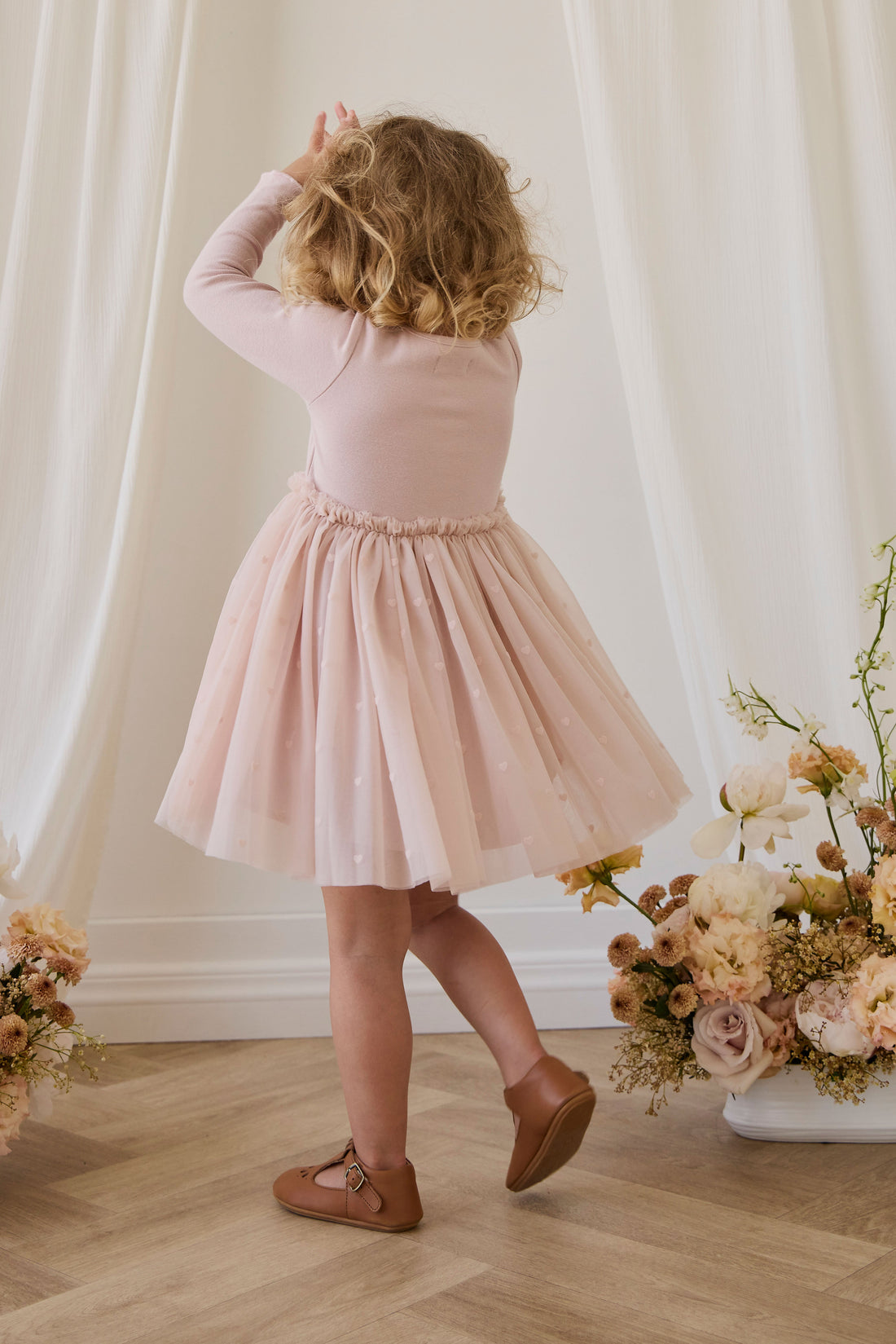 Anna Tulle Dress - Petite Heart Rosie Childrens Dress from Jamie Kay USA