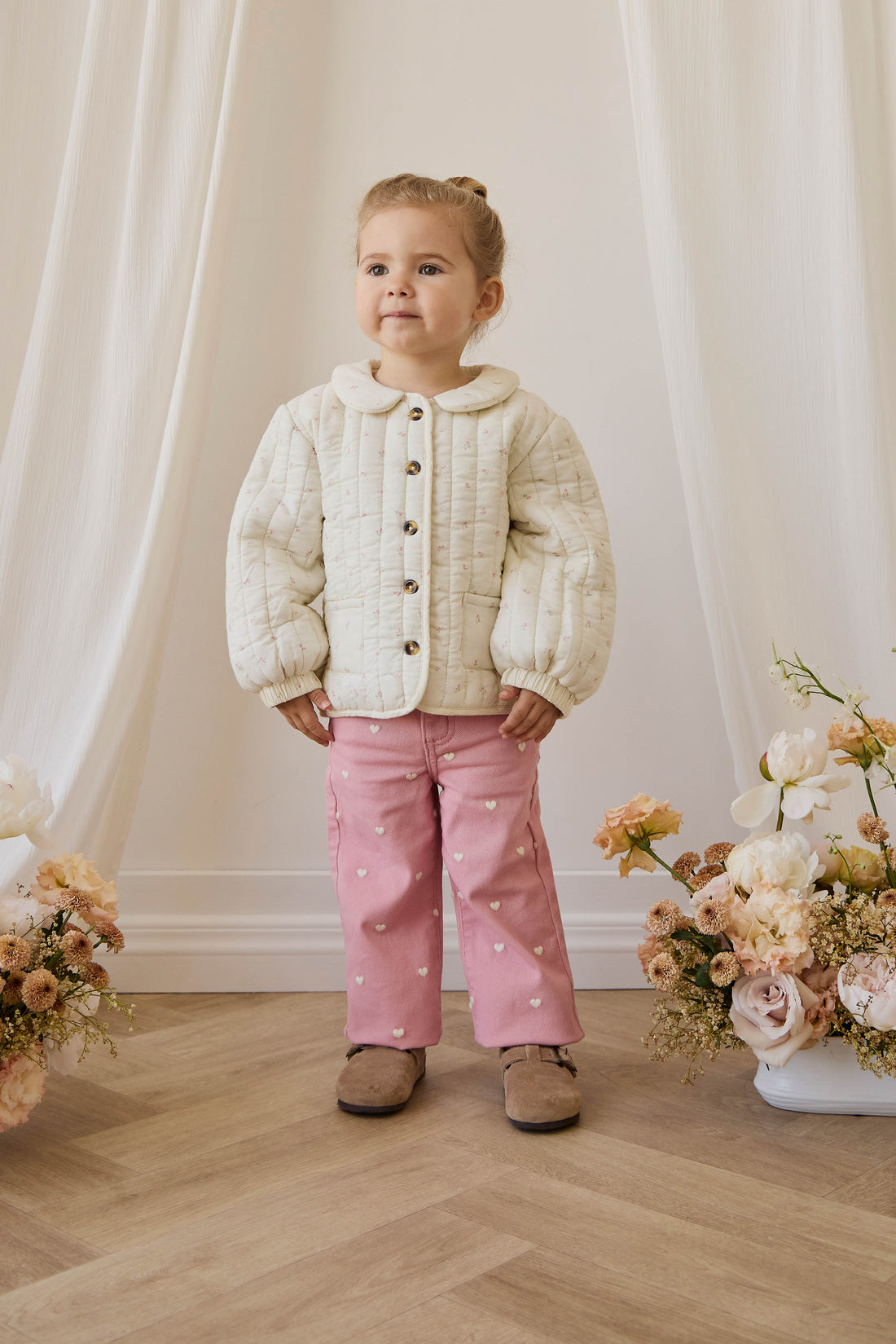 Blair Pant - Petite Heart Rose Childrens Pant from Jamie Kay USA
