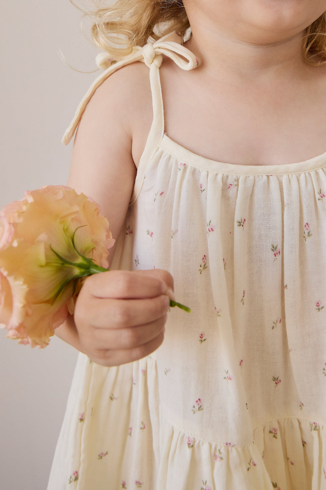 Organic Cotton Muslin Winnie Dress - Willow Rose Childrens Dress from Jamie Kay USA