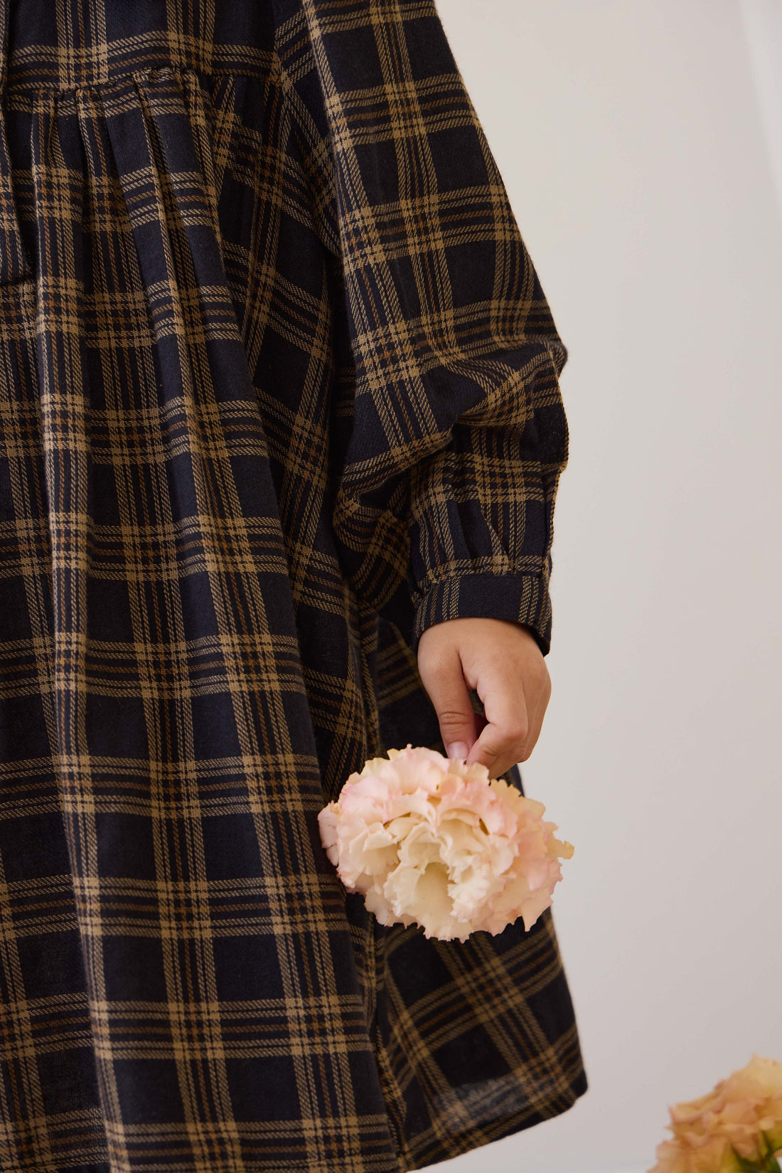 Organic Cotton Ira Dress - Woodland Check Childrens Dress from Jamie Kay USA