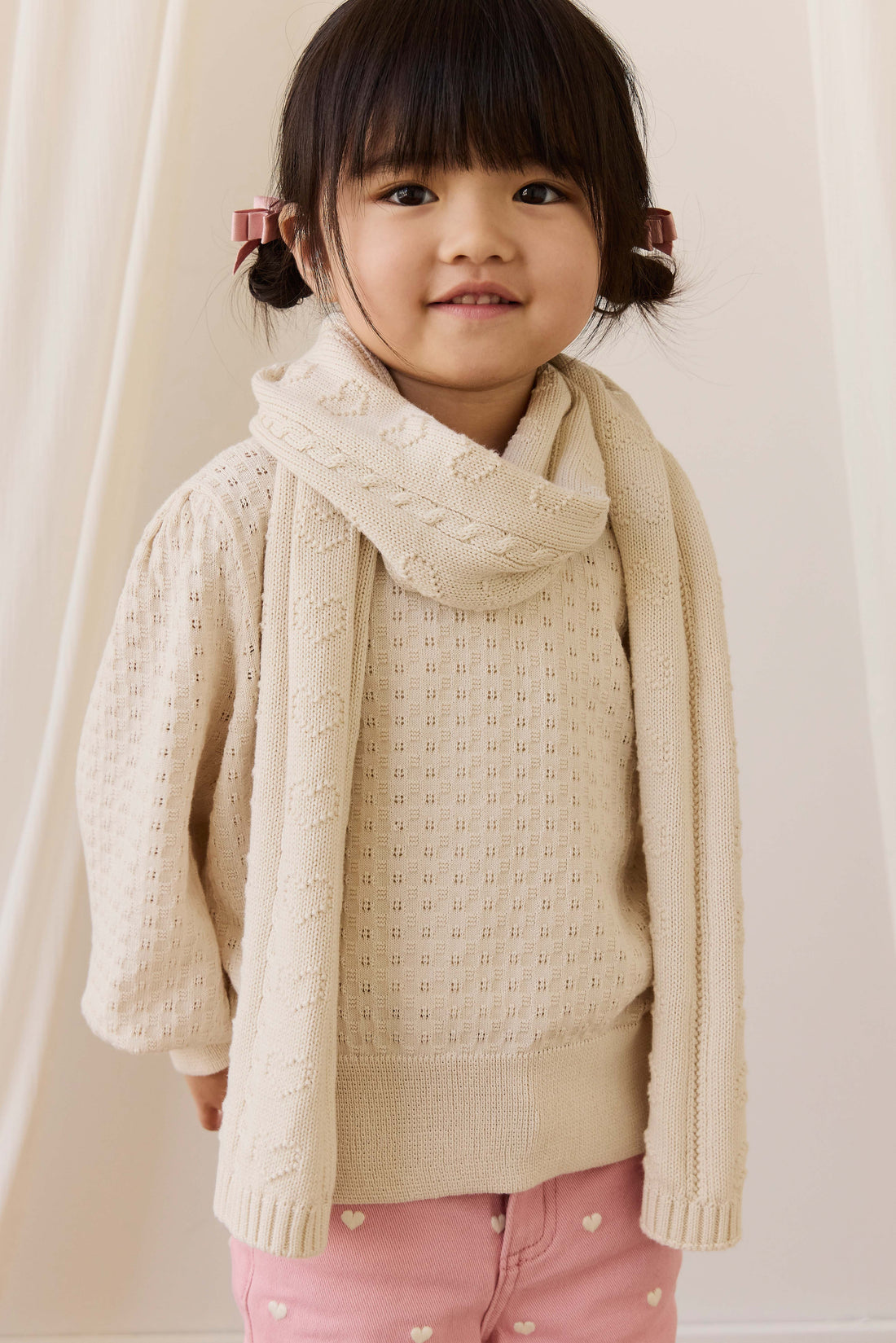 Lindsay Scarf - Vanilla Childrens Scarf from Jamie Kay USA