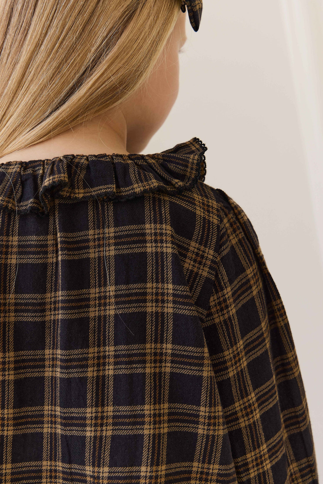 Organic Cotton Cecile Top - Woodland Check Childrens Top from Jamie Kay USA