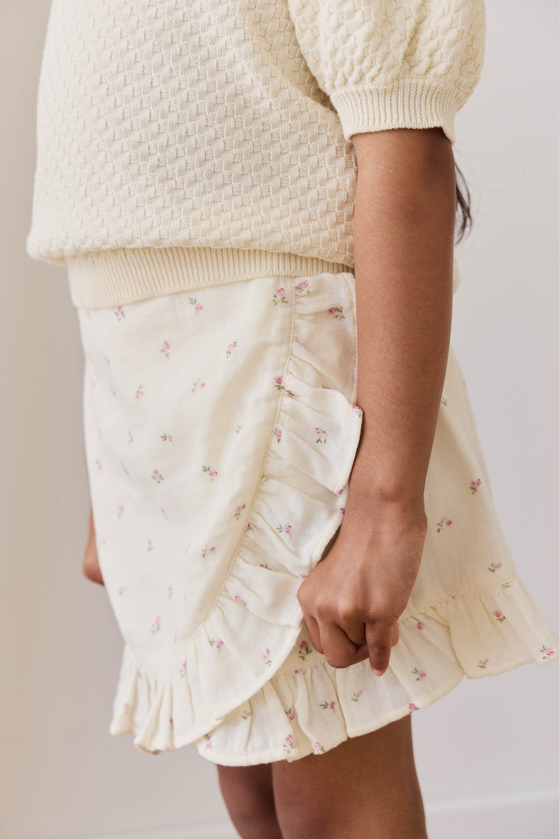Organic Cotton Muslin Celine Skirt - Willow Rose Childrens Skirt from Jamie Kay USA