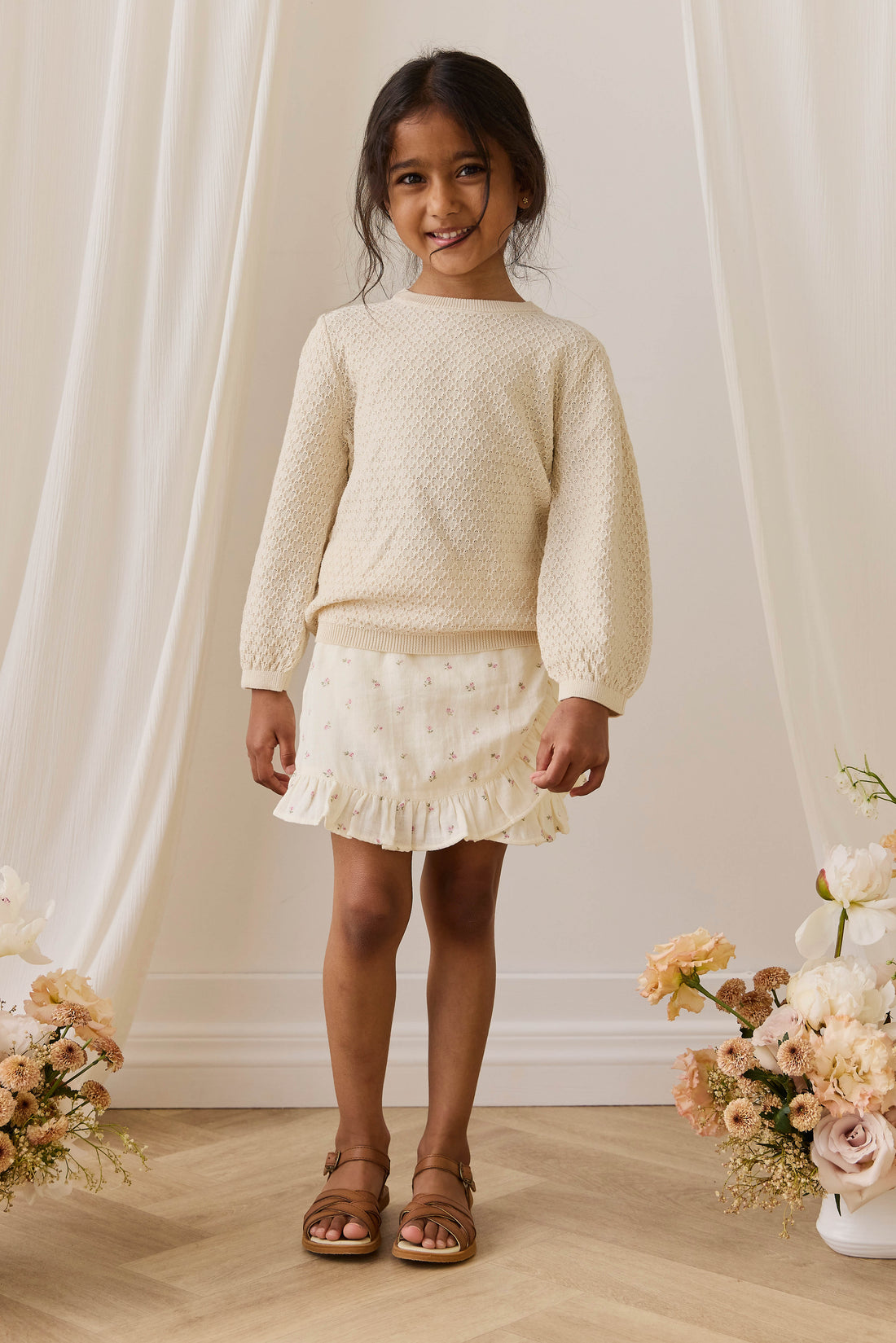 Mabel Jumper - Vanilla Childrens Jumper from Jamie Kay USA
