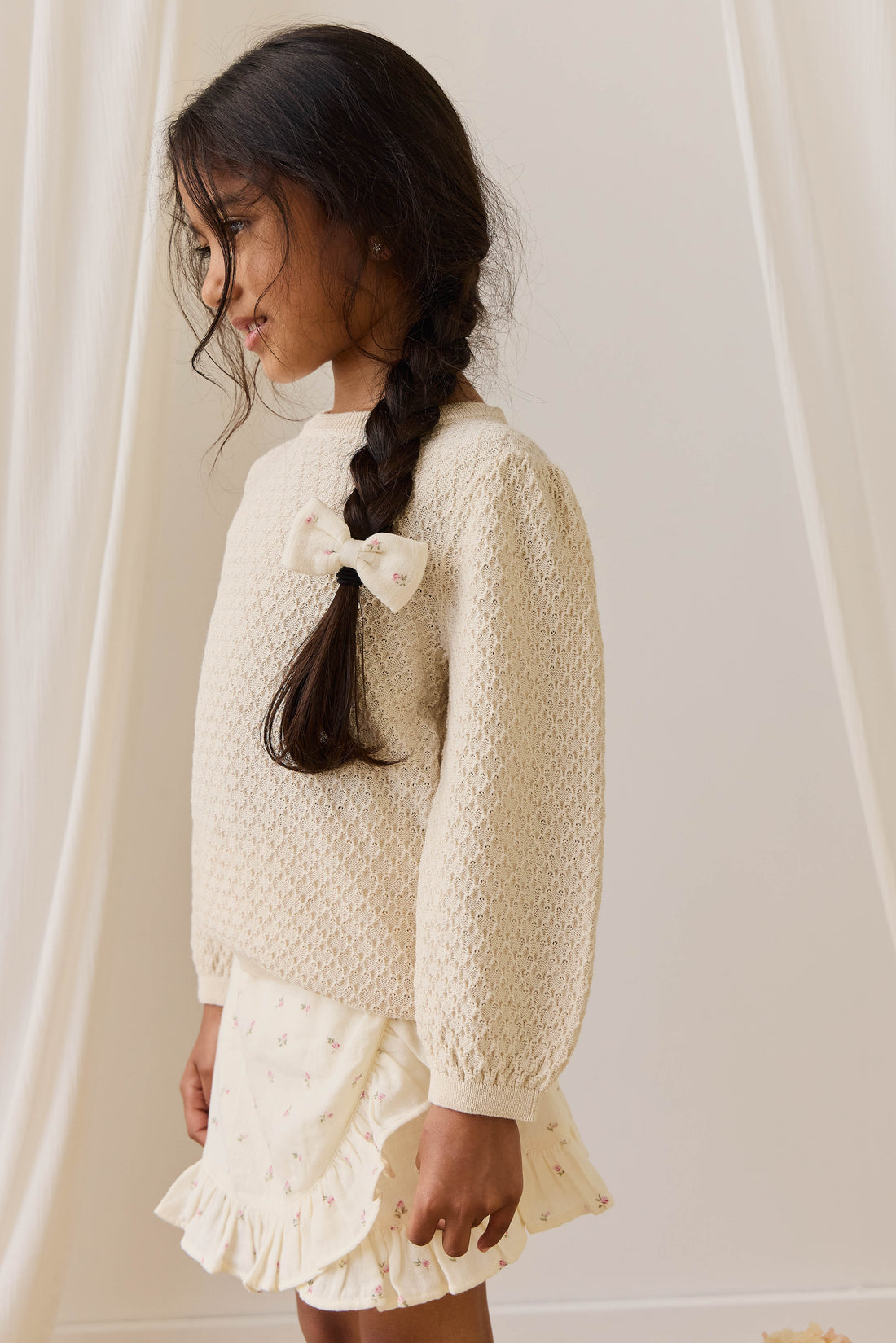 Organic Cotton Muslin Celine Skirt - Willow Rose Childrens Skirt from Jamie Kay USA