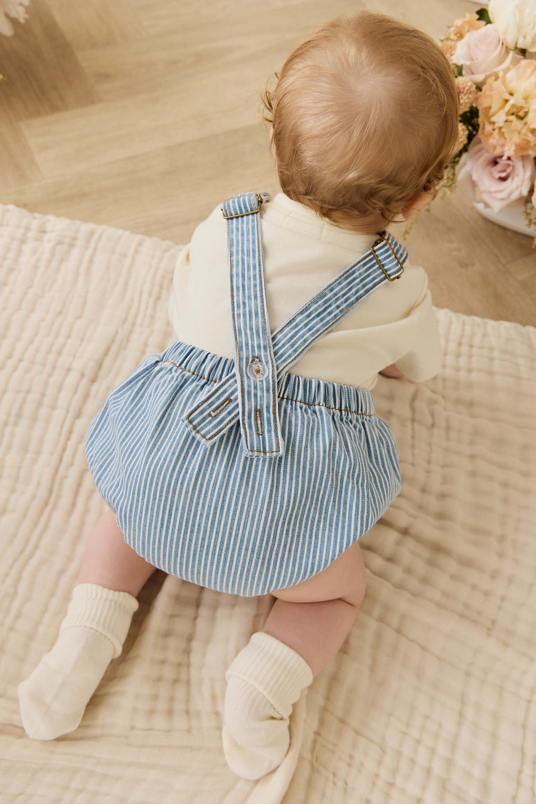 Pax Playsuit - Holiday Stripe Childrens Playsuit from Jamie Kay USA