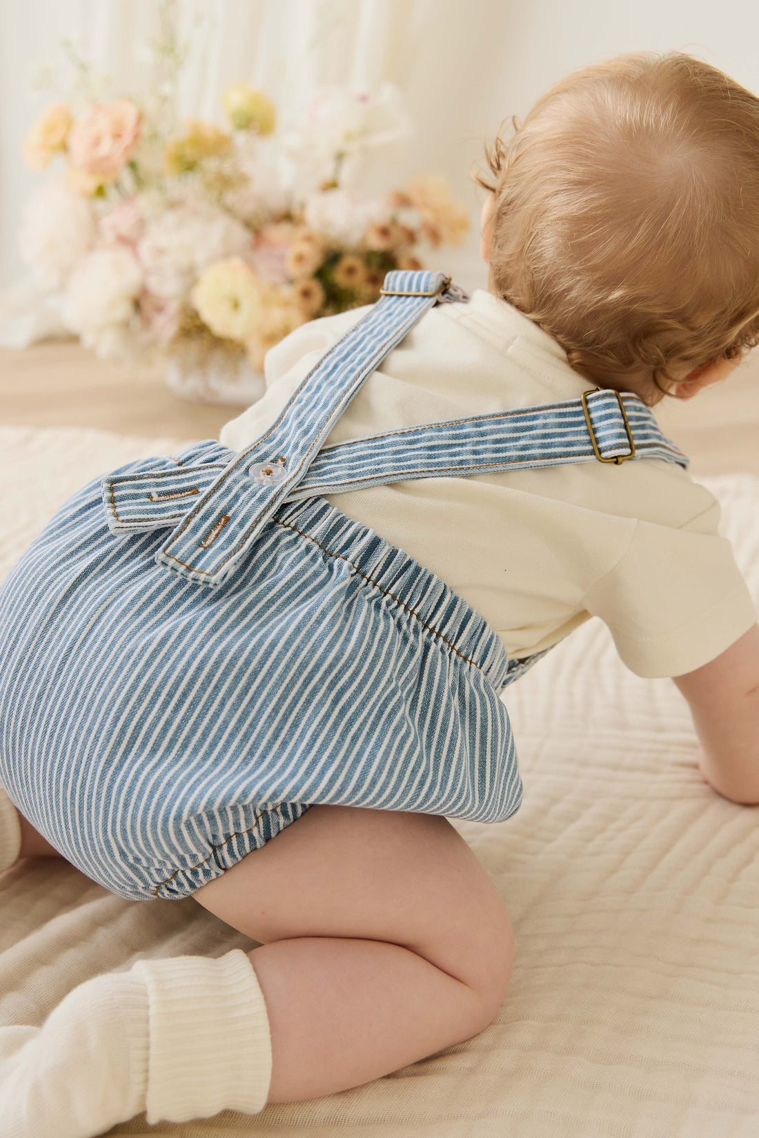 Pax Playsuit - Holiday Stripe Childrens Playsuit from Jamie Kay USA