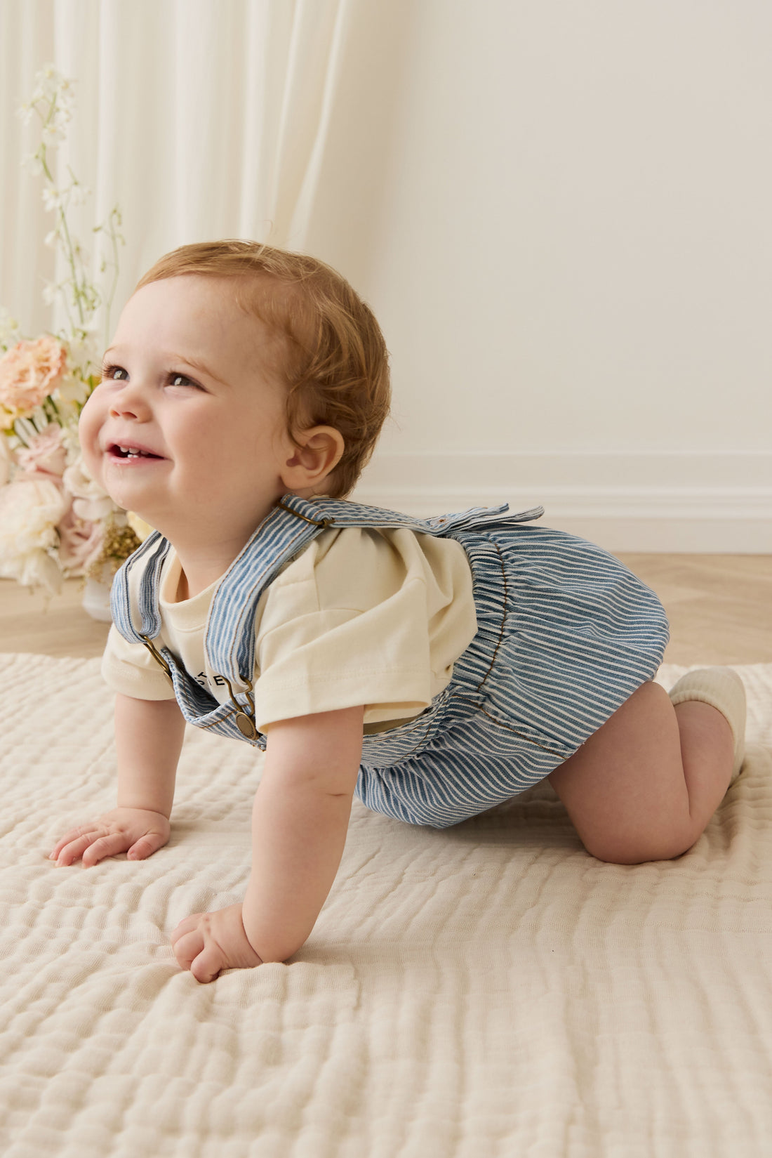 Pax Playsuit - Holiday Stripe Childrens Playsuit from Jamie Kay USA