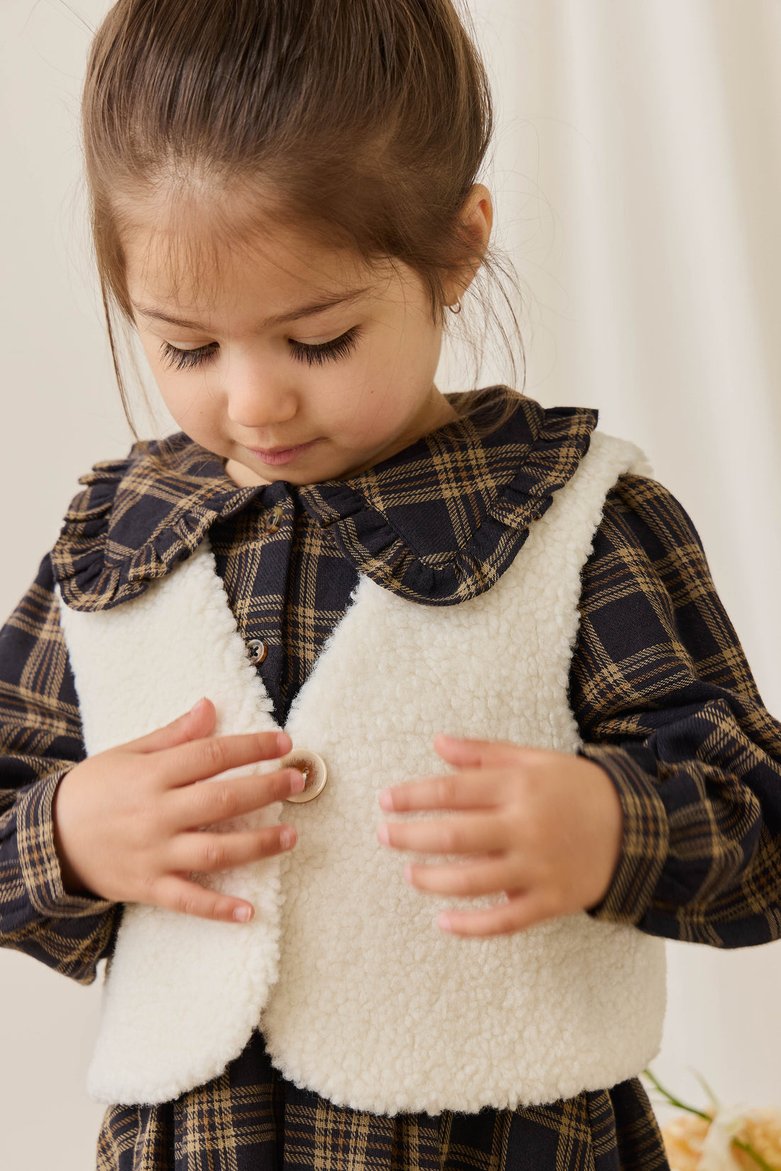 Petal Vest - Natural Childrens Vest from Jamie Kay USA