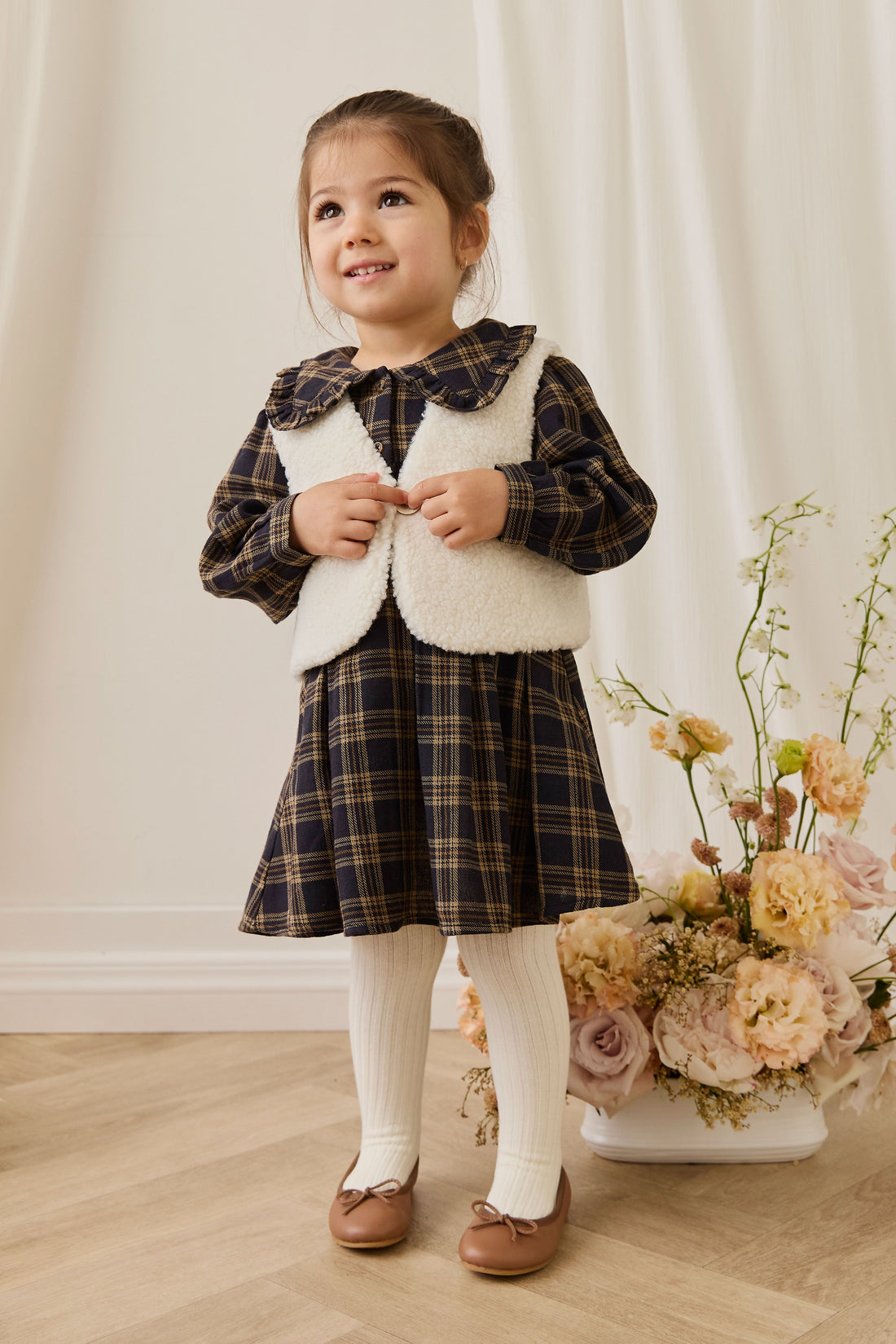 Petal Vest - Natural Childrens Vest from Jamie Kay USA