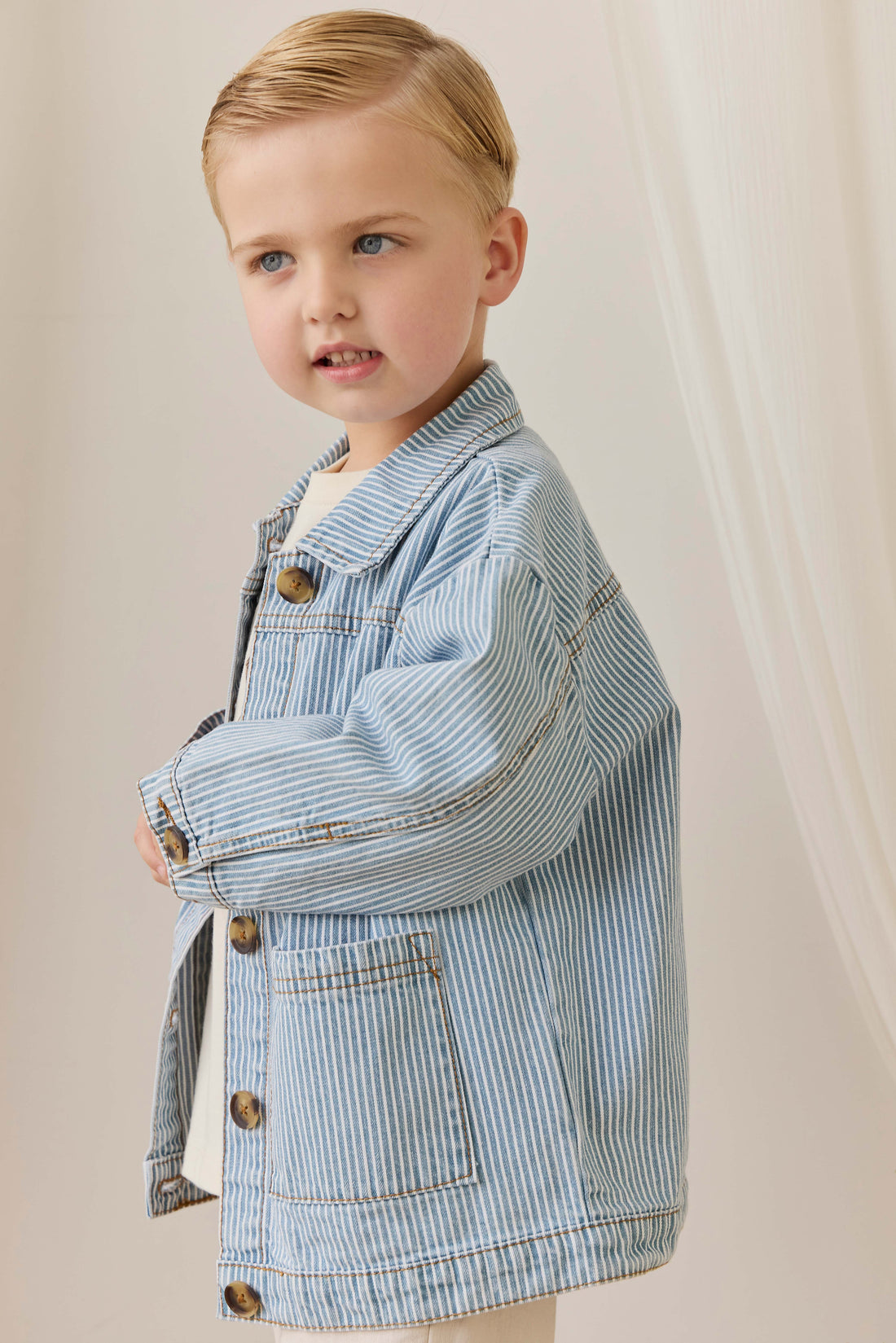 Axel Jacket - Holiday Stripe Childrens Jacket from Jamie Kay USA