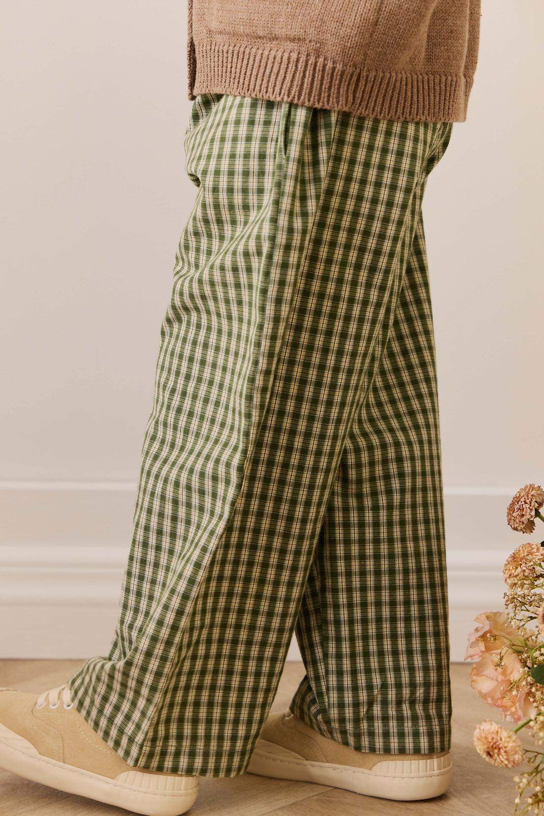 Organic Cotton Kenji Pant - Ravine Check Childrens Pant from Jamie Kay USA