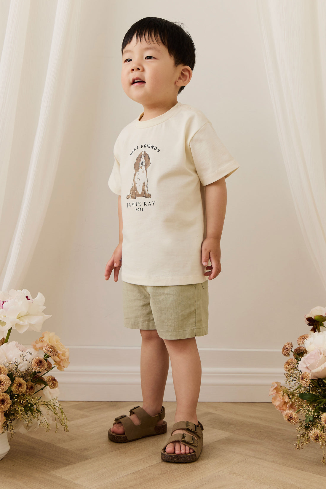 Ali Linen/Cotton Short - Lichen Childrens Short from Jamie Kay USA