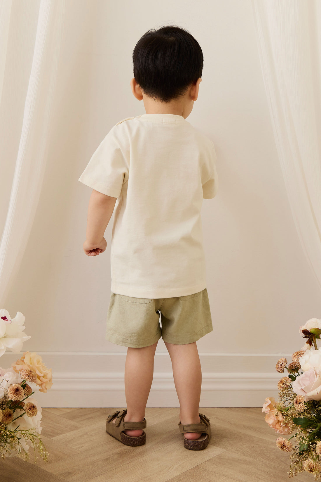 Ali Linen/Cotton Short - Lichen Childrens Short from Jamie Kay USA