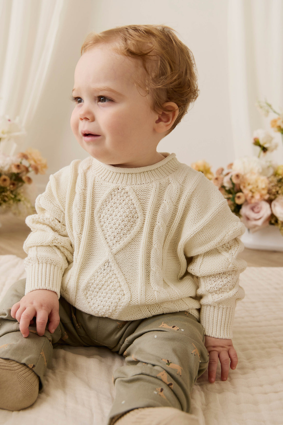 Pima Cotton Wesley Pant - Play Ball Vert Childrens Pant from Jamie Kay USA