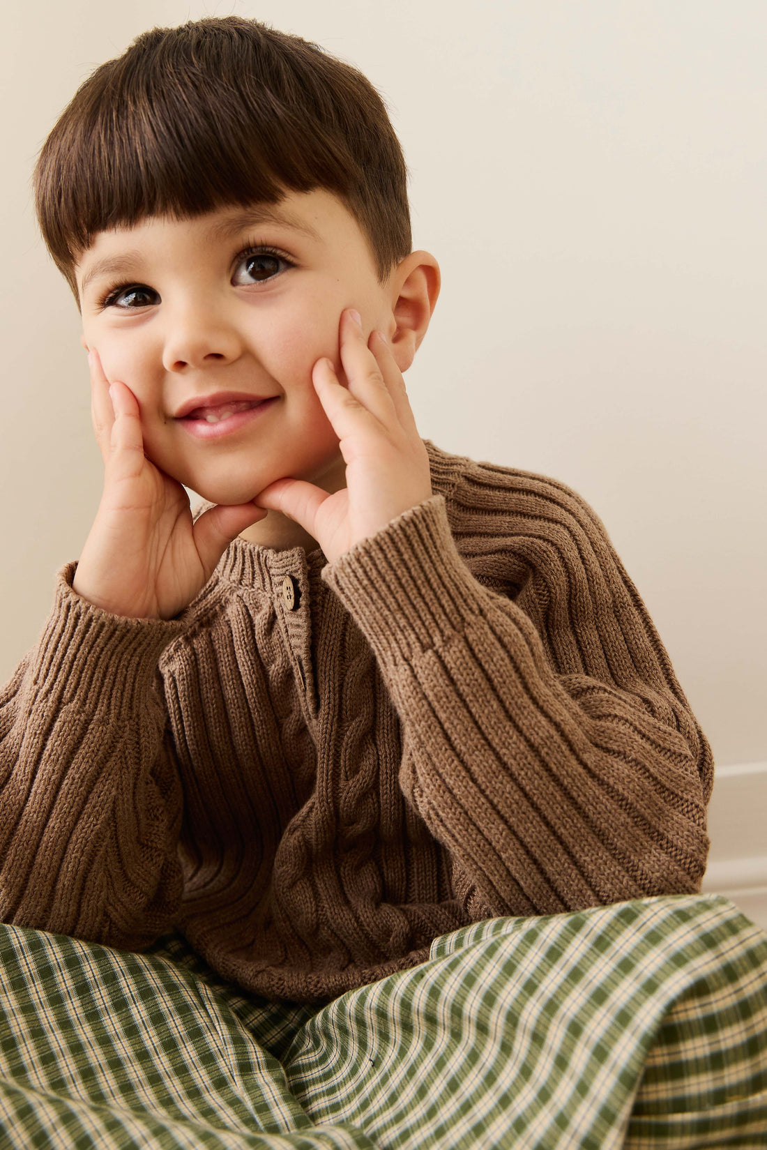 Organic Cotton Kenji Pant - Ravine Check Childrens Pant from Jamie Kay USA