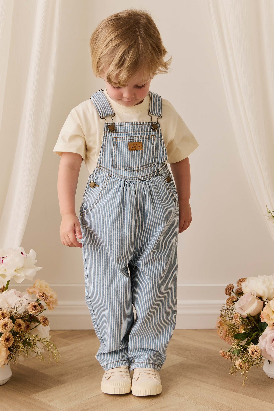 Cecil Overall - Holiday Stripe Childrens Overall from Jamie Kay USA