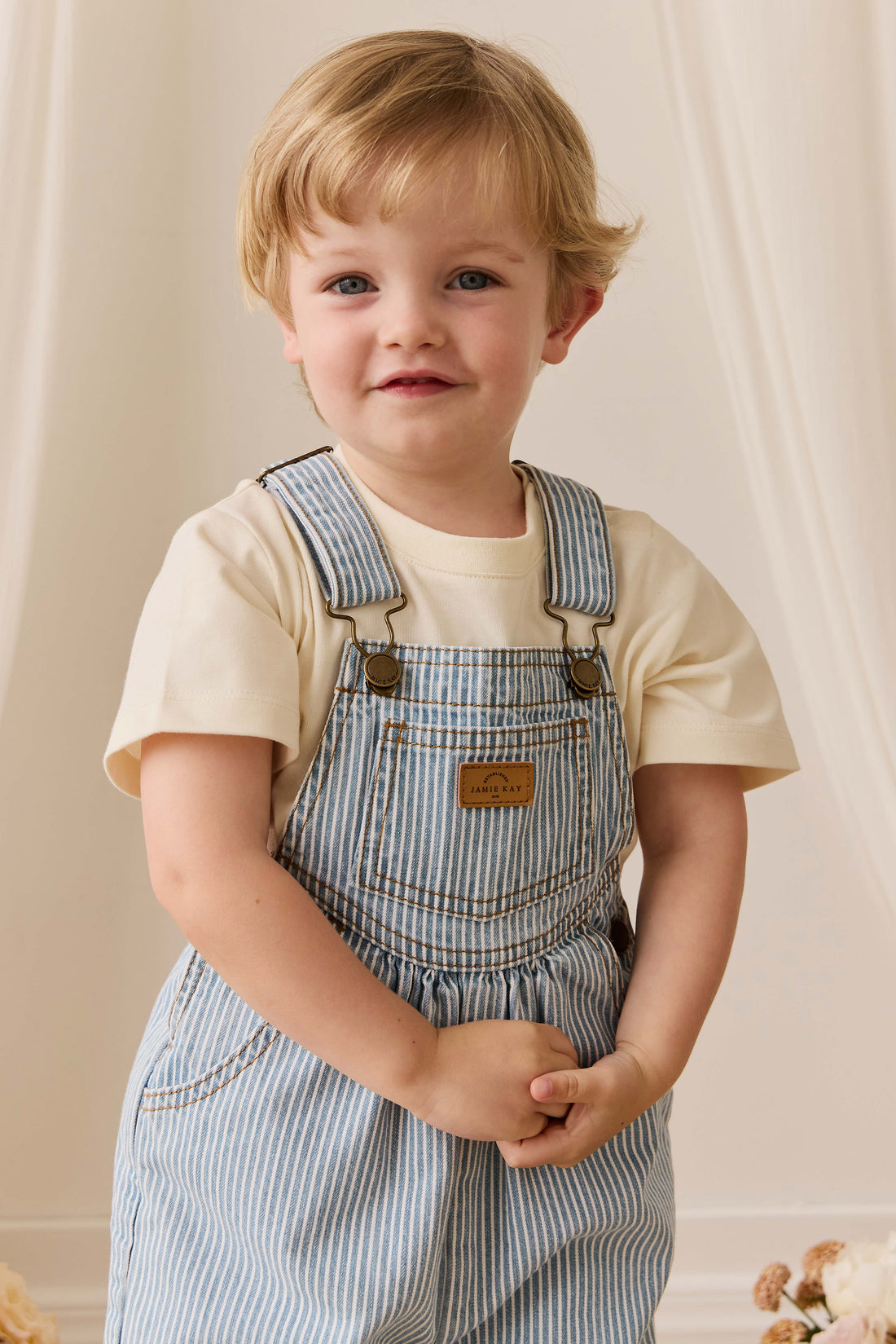 Cecil Overall - Holiday Stripe Childrens Overall from Jamie Kay USA