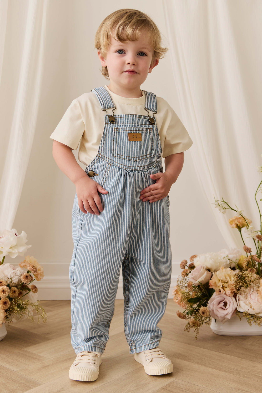 Cecil Overall - Holiday Stripe Childrens Overall from Jamie Kay USA