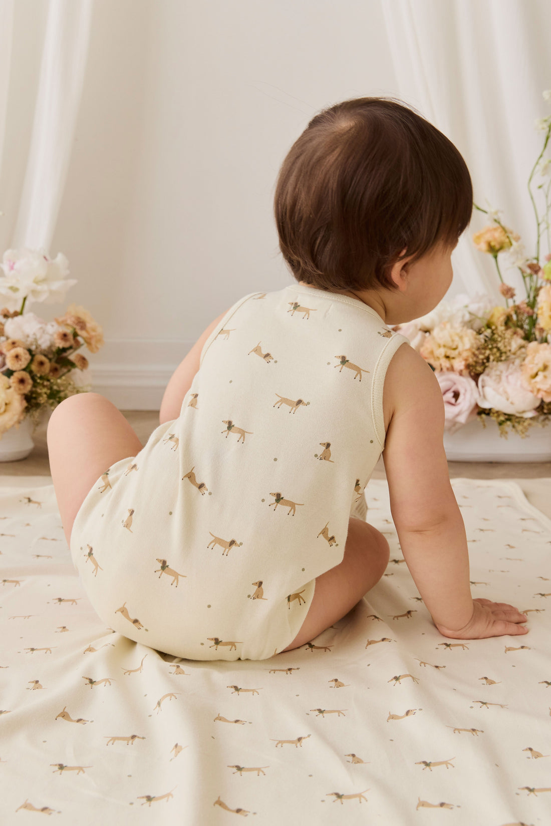 Organic Cotton Archie Playsuit - Play Ball Cassava Childrens Playsuit from Jamie Kay USA