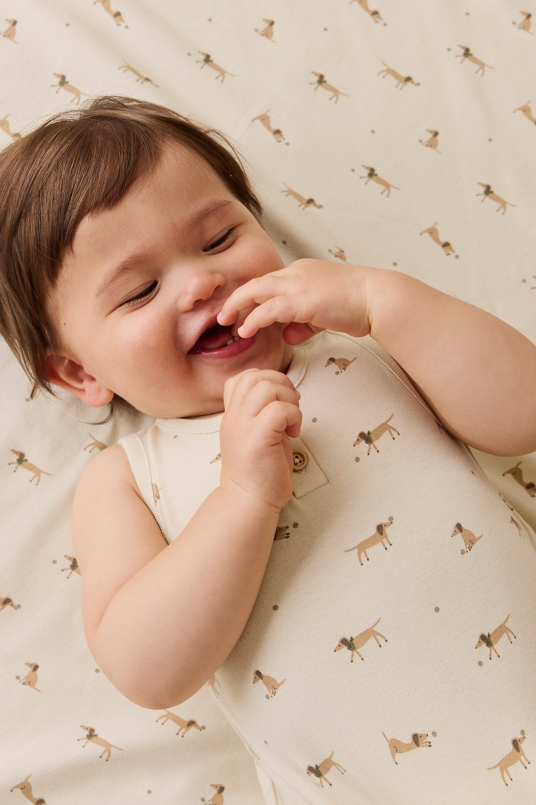 Organic Cotton Archie Playsuit - Play Ball Cassava Childrens Playsuit from Jamie Kay USA