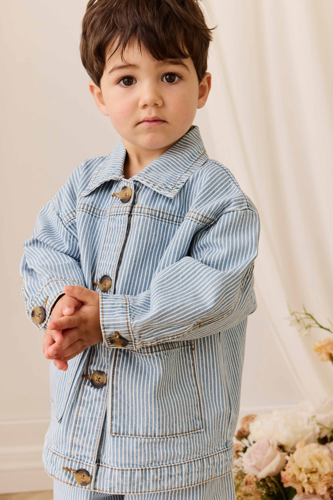 Axel Jacket - Holiday Stripe Childrens Jacket from Jamie Kay USA