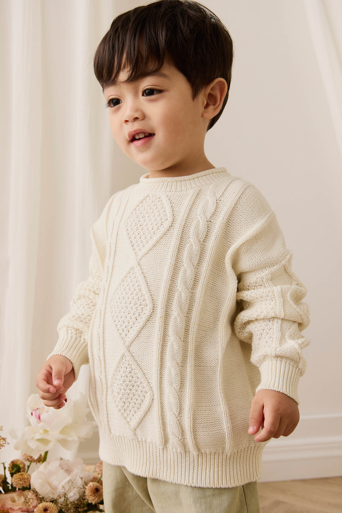 Sloan Jumper - Cloud Childrens Jumper from Jamie Kay USA