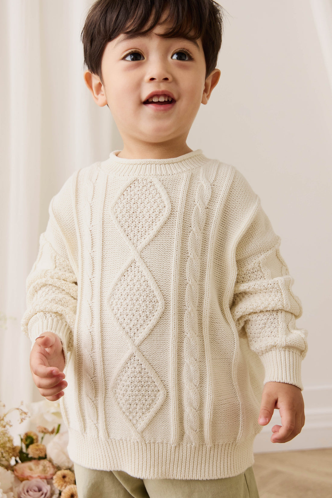 Sloan Jumper - Cloud Childrens Jumper from Jamie Kay USA