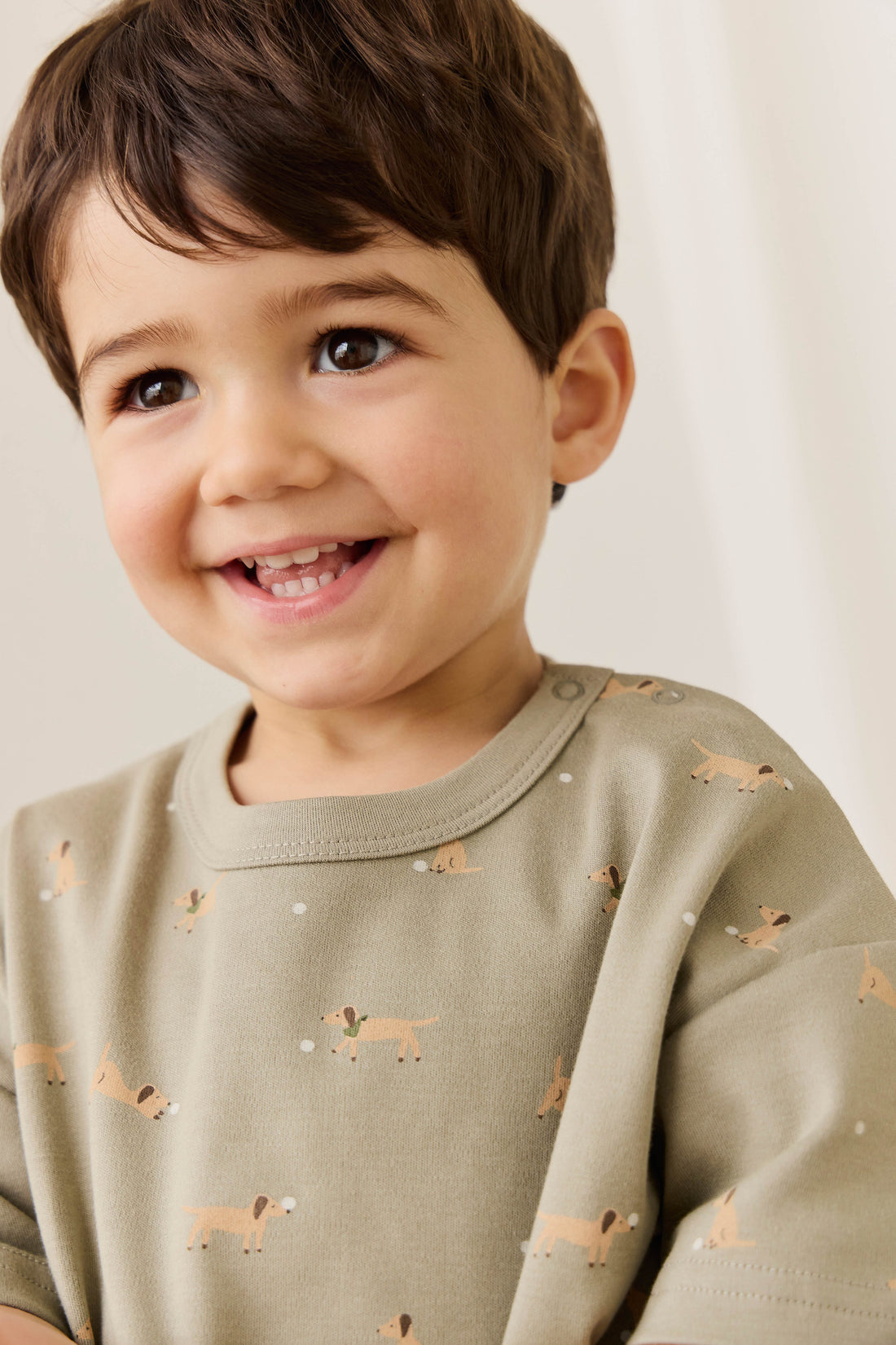 Pima Cotton Wesley Tee - Play Ball Vert Childrens Top from Jamie Kay USA