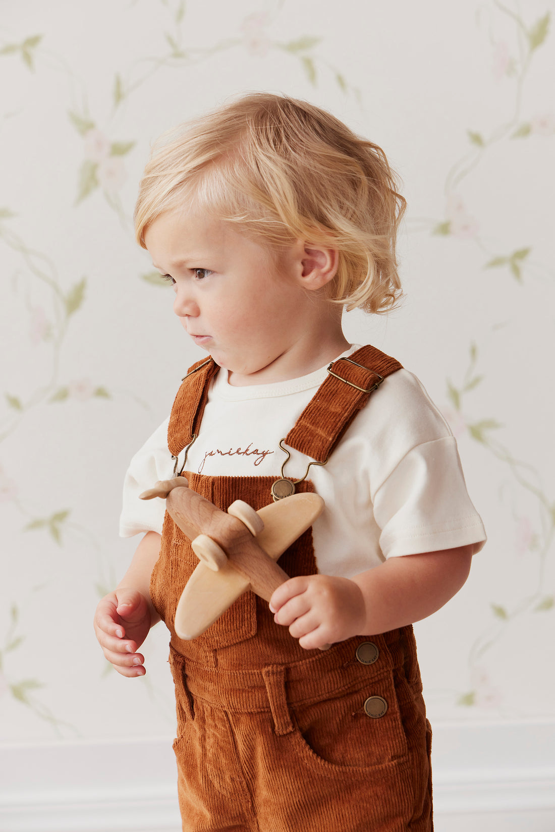 Casey Cord Short Overall - Cinnamon Childrens Overall from Jamie Kay USA