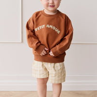 Organic Cotton Georgie Sweatshirt - Mon Petite Amour Ginger Childrens Top from Jamie Kay USA