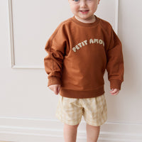 Organic Cotton Georgie Sweatshirt - Mon Petite Amour Ginger Childrens Top from Jamie Kay USA