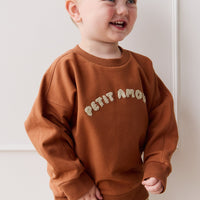 Organic Cotton Georgie Sweatshirt - Mon Petite Amour Ginger Childrens Top from Jamie Kay USA