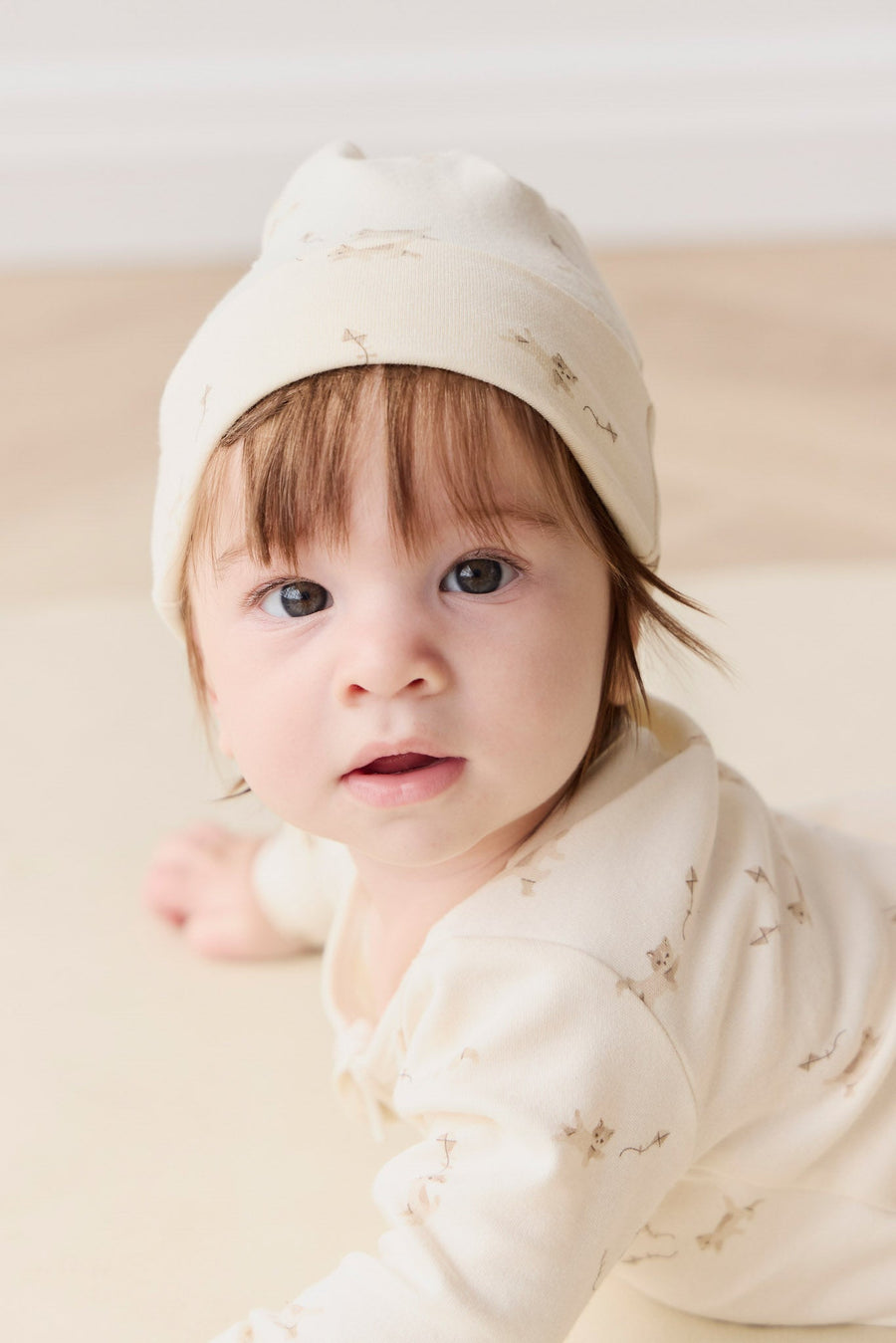 Organic Cotton Knot Beanie - Kitten and His Kites Childrens Beanie from Jamie Kay USA