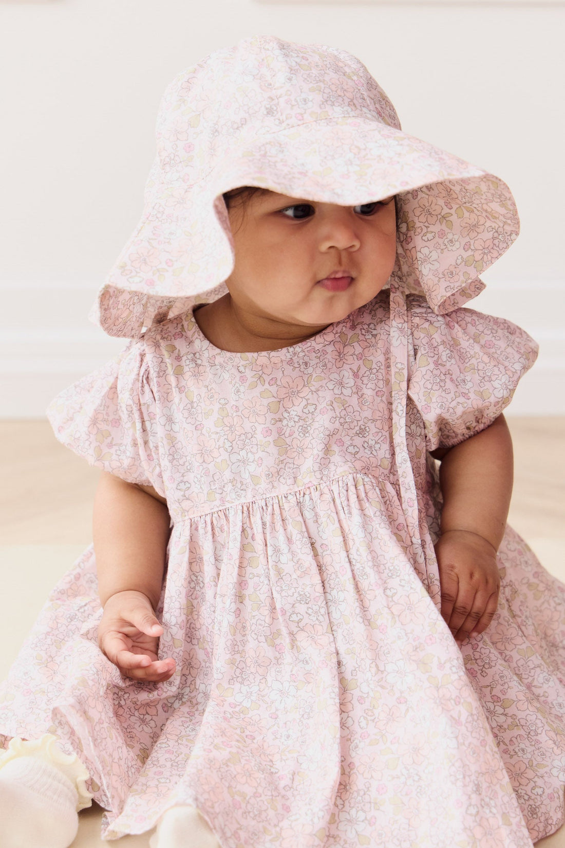 Organic Cotton Noelle Hat - Chloe Mauve Childrens Hat from Jamie Kay USA