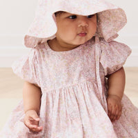 Organic Cotton Noelle Hat - Chloe Mauve Childrens Hat from Jamie Kay USA