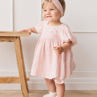 Organic Cotton Muslin Elodie Top - Petite Heart Old Rose Childrens Top from Jamie Kay USA