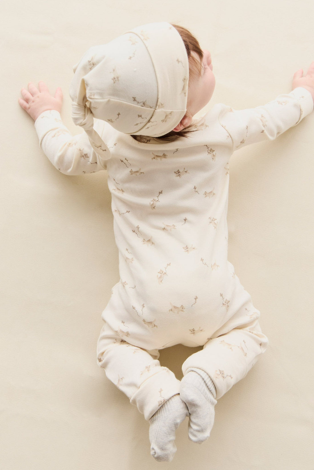 Organic Cotton Reese Zip Onepiece - Kitten and His Kites Childrens Onepiece from Jamie Kay USA