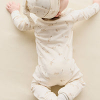 Organic Cotton Reese Zip Onepiece - Kitten and His Kites Childrens Onepiece from Jamie Kay USA