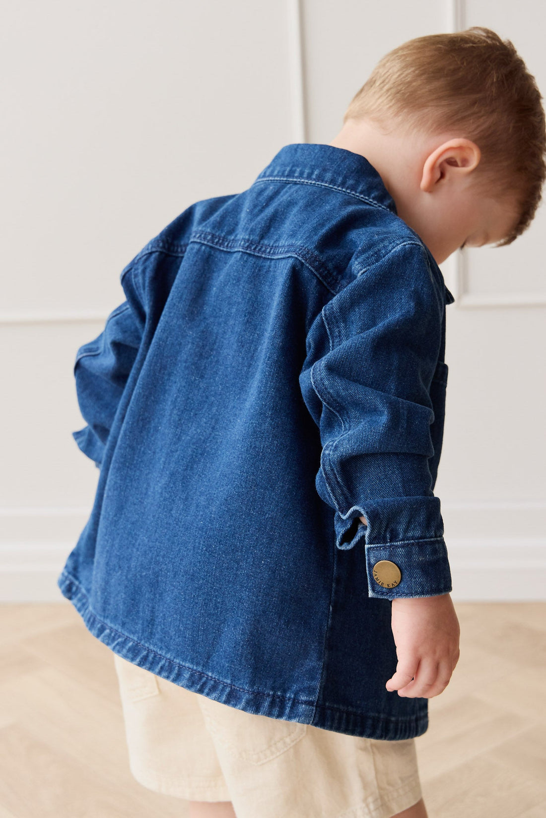 Romeo Twill Jacket - Mid Wash Denim Childrens Jacket from Jamie Kay USA