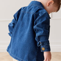 Romeo Twill Jacket - Mid Wash Denim Childrens Jacket from Jamie Kay USA