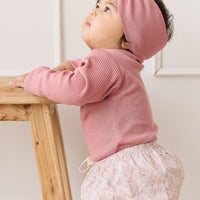 Organic Cotton Voile Frill Bloomer - Chloe Mauve Childrens Bloomer from Jamie Kay USA