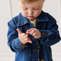 Romeo Twill Jacket - Mid Wash Denim Childrens Jacket from Jamie Kay USA