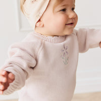 Audrey Jumper - Soft Misty Rose Larissa Knit Childrens Jumper from Jamie Kay USA