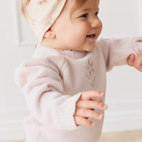 Organic Cotton Headband - Goldie Bouquet Pink Tint Childrens Headband from Jamie Kay USA